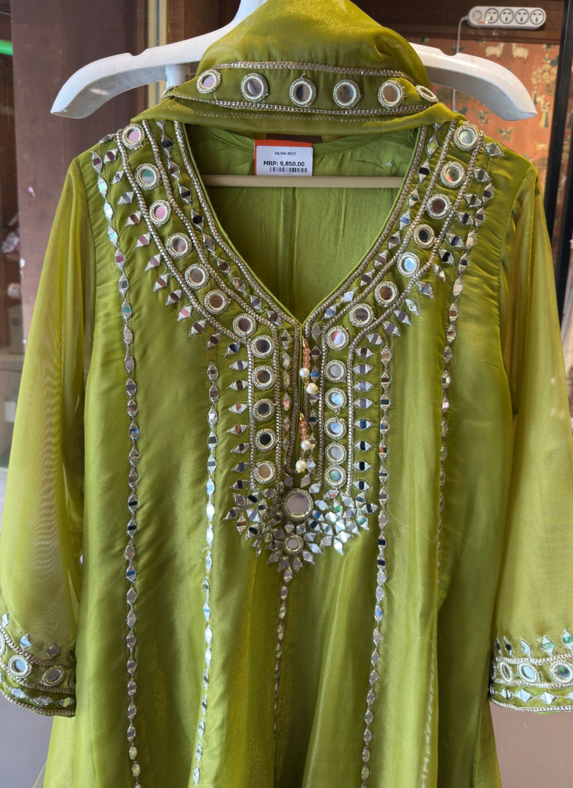 Shimmer Stitched anarkali set