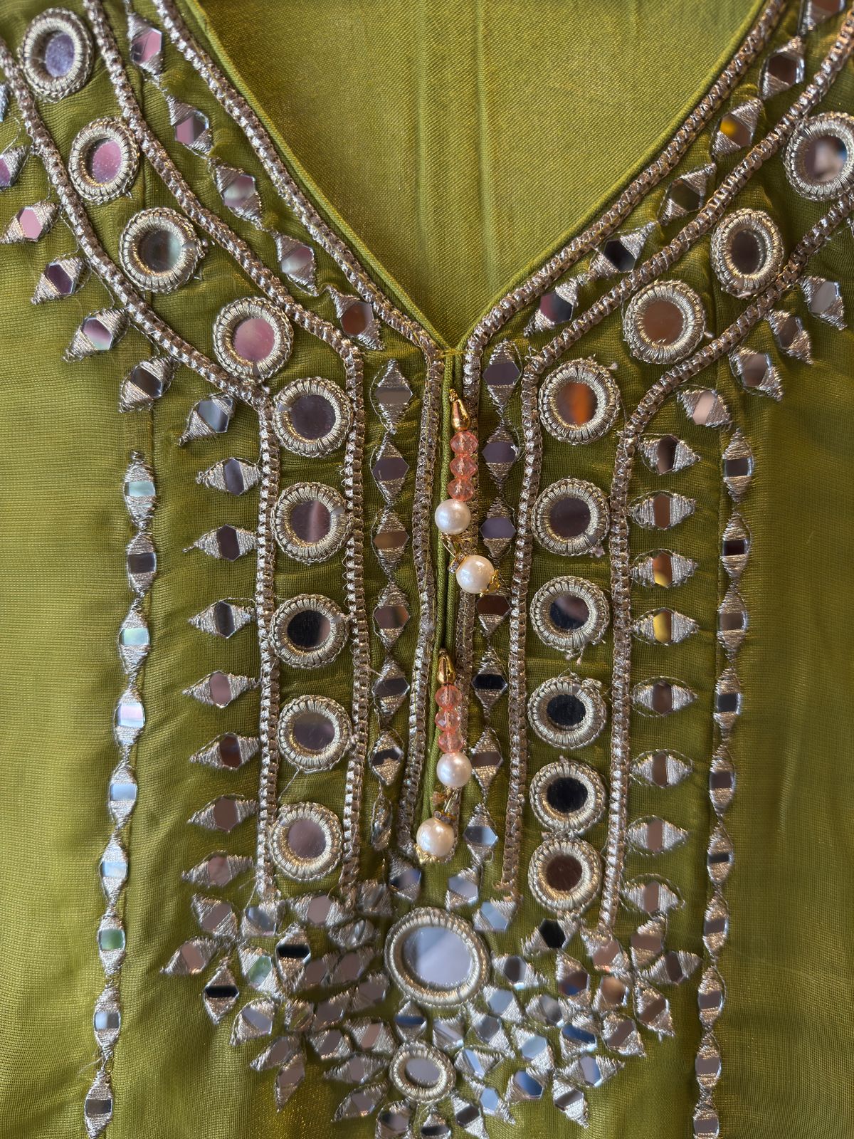 Shimmer Stitched anarkali set