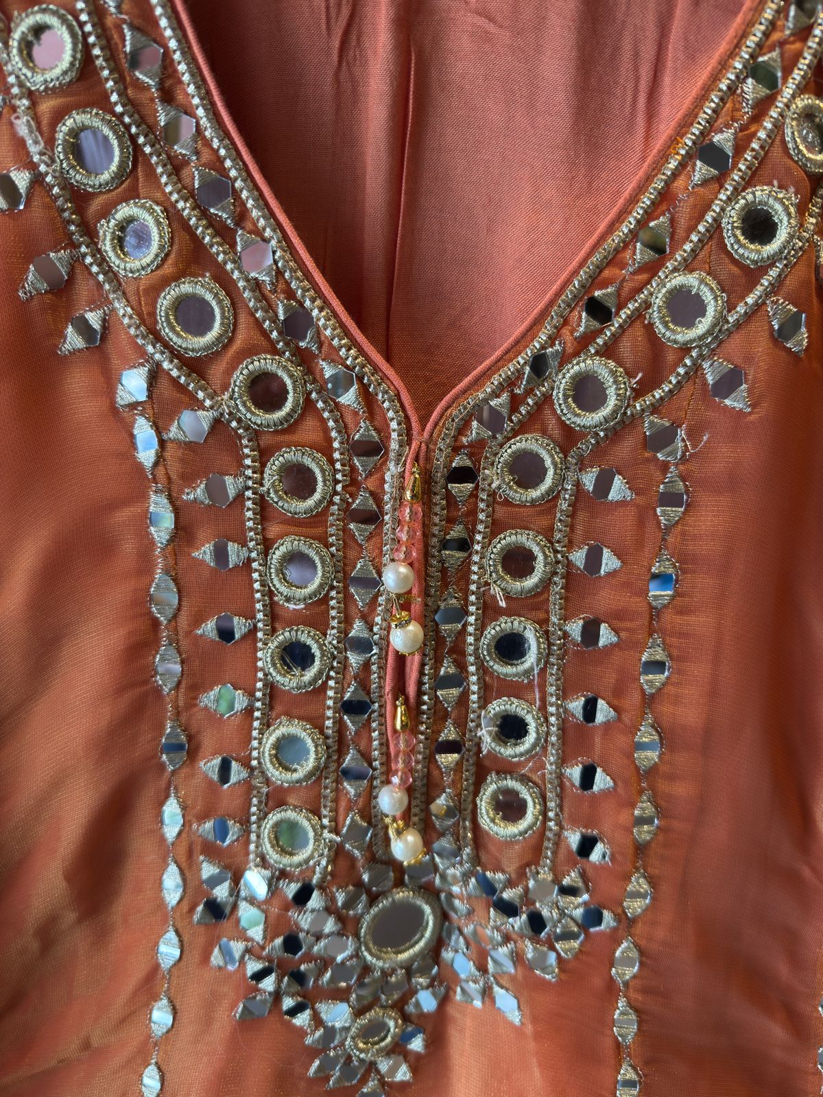 Shimmer Stitched anarkali set