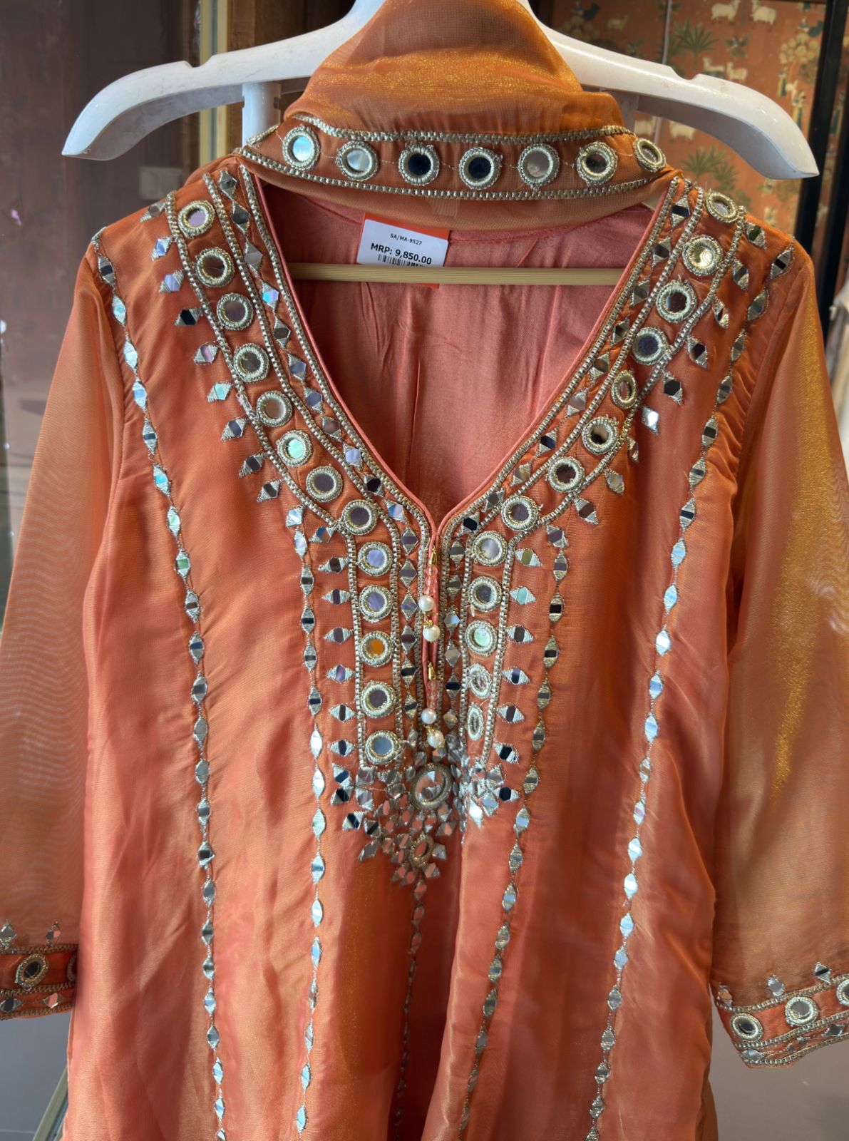 Shimmer Stitched anarkali set