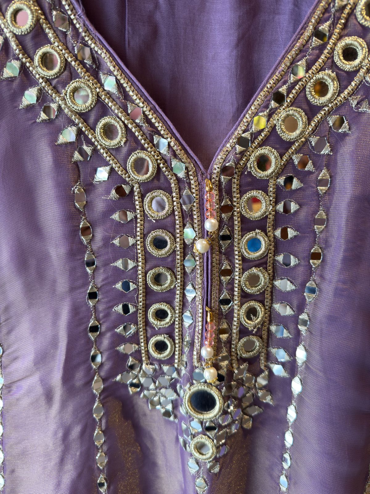 Shimmer Stitched anarkali set