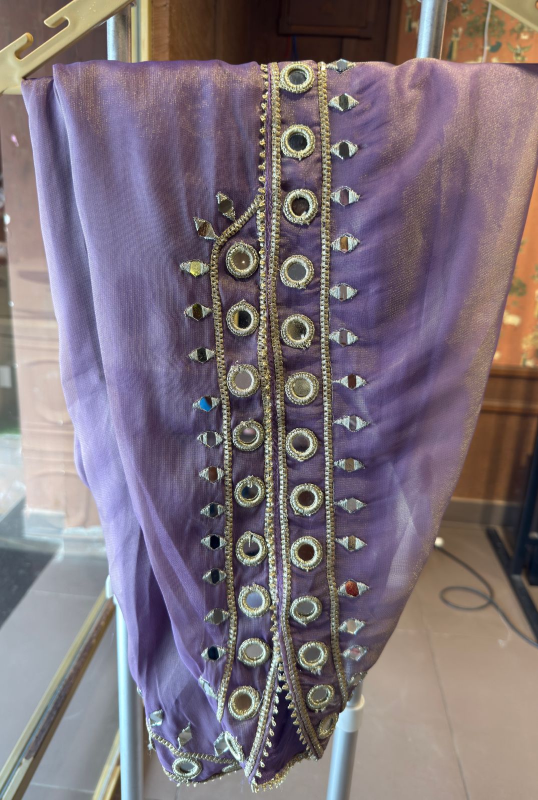 Shimmer Stitched anarkali set