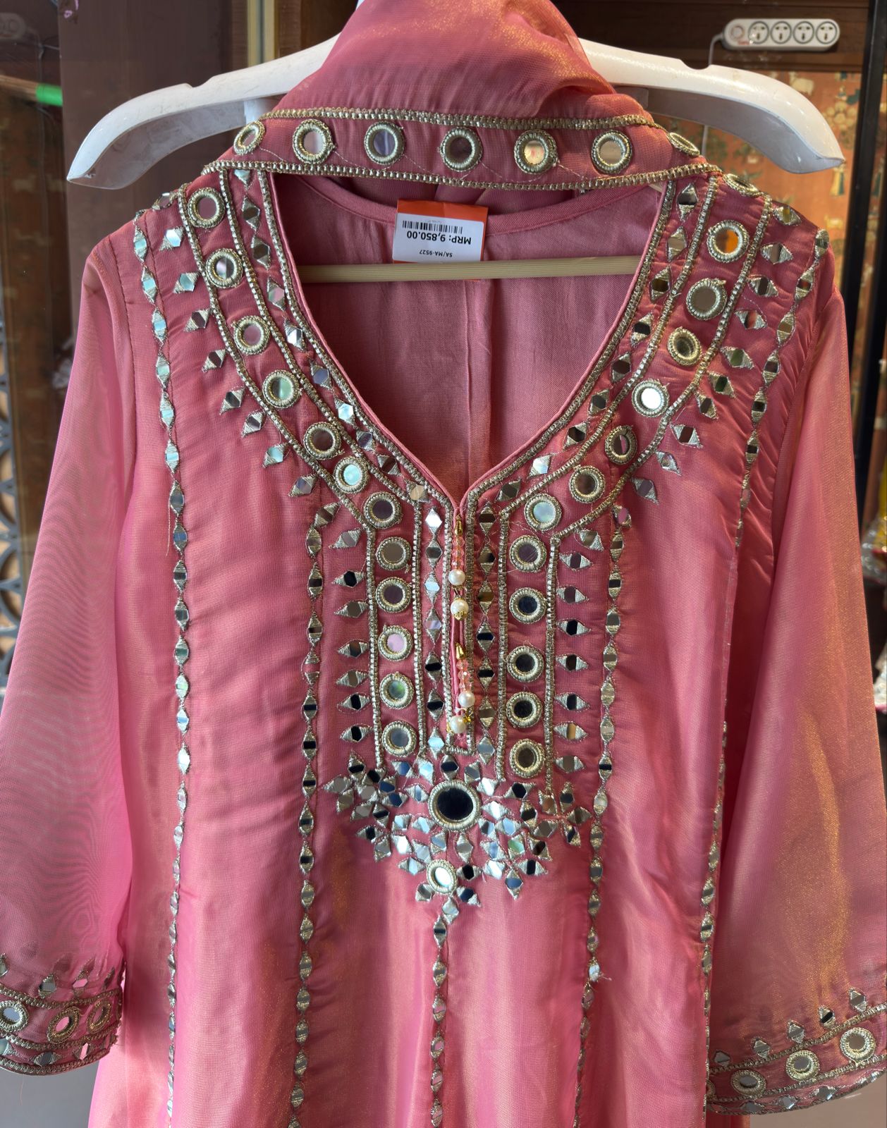 Shimmer Stitched anarkali set