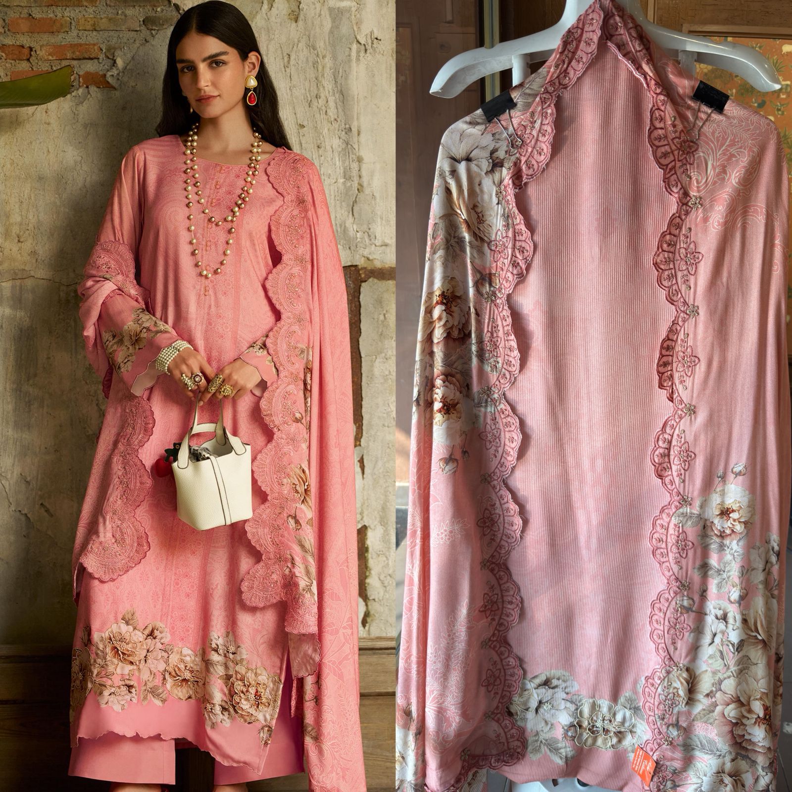 Striped pashmina Kurta