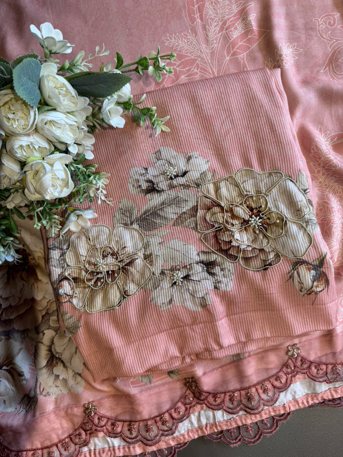 Striped pashmina Kurta