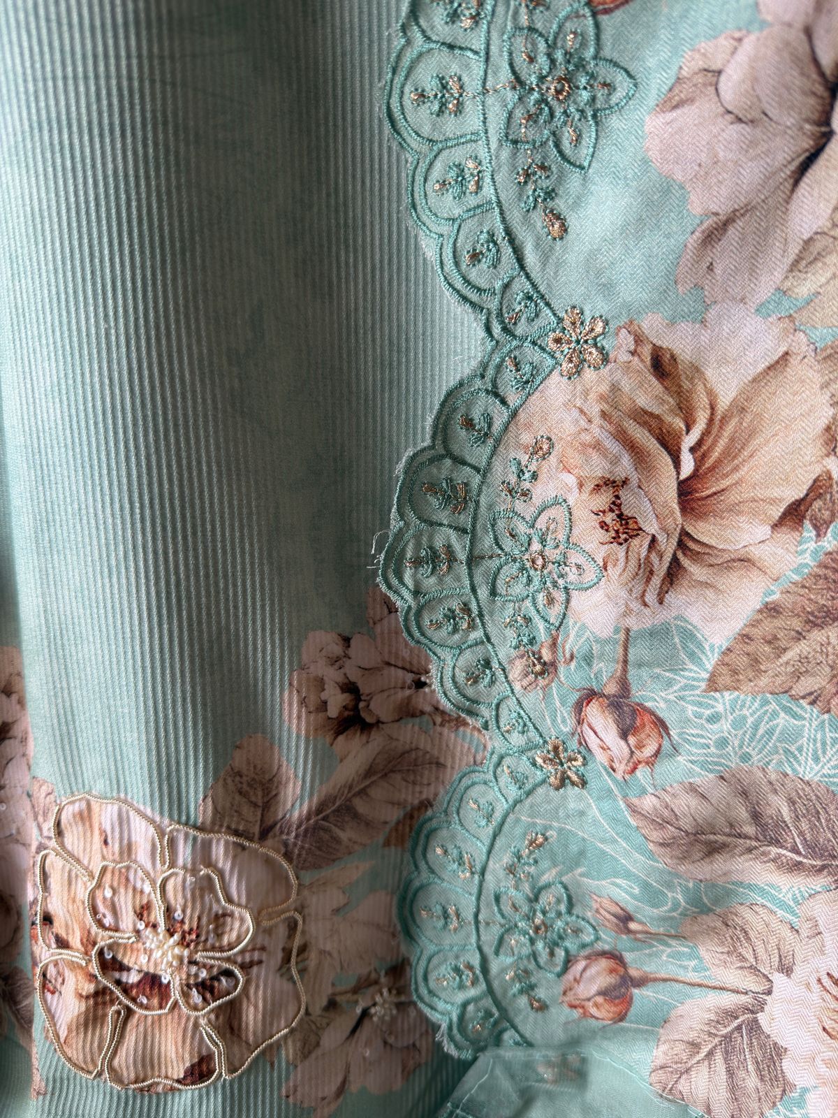 Striped pashmina Kurta