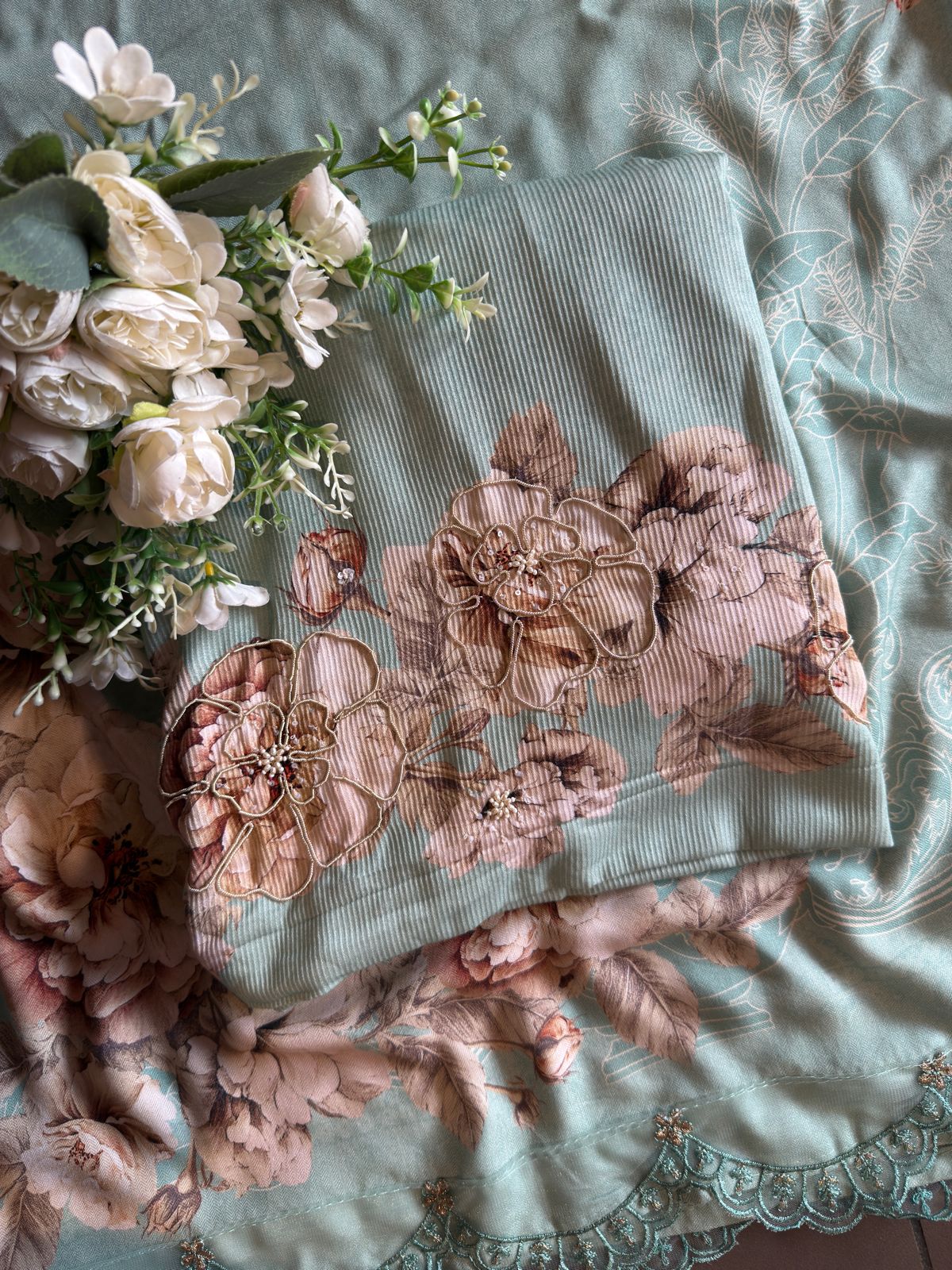 Striped pashmina Kurta