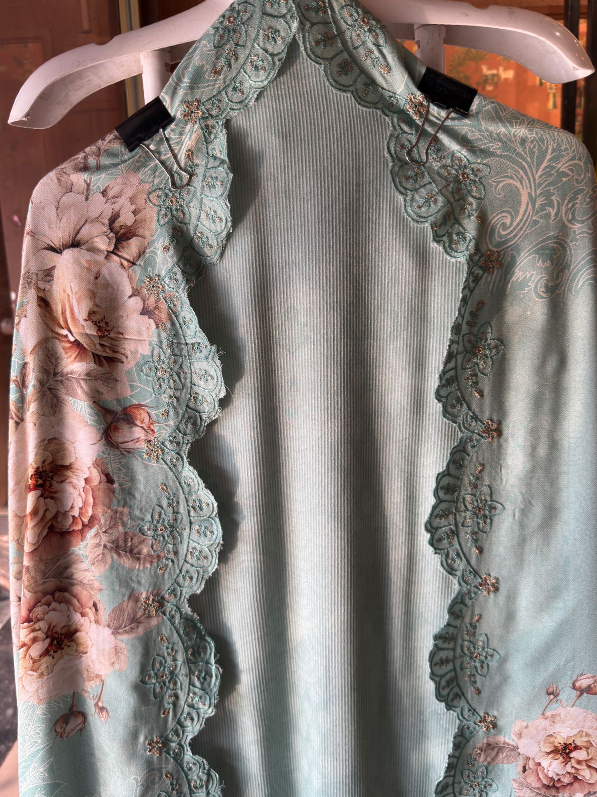 Striped pashmina Kurta