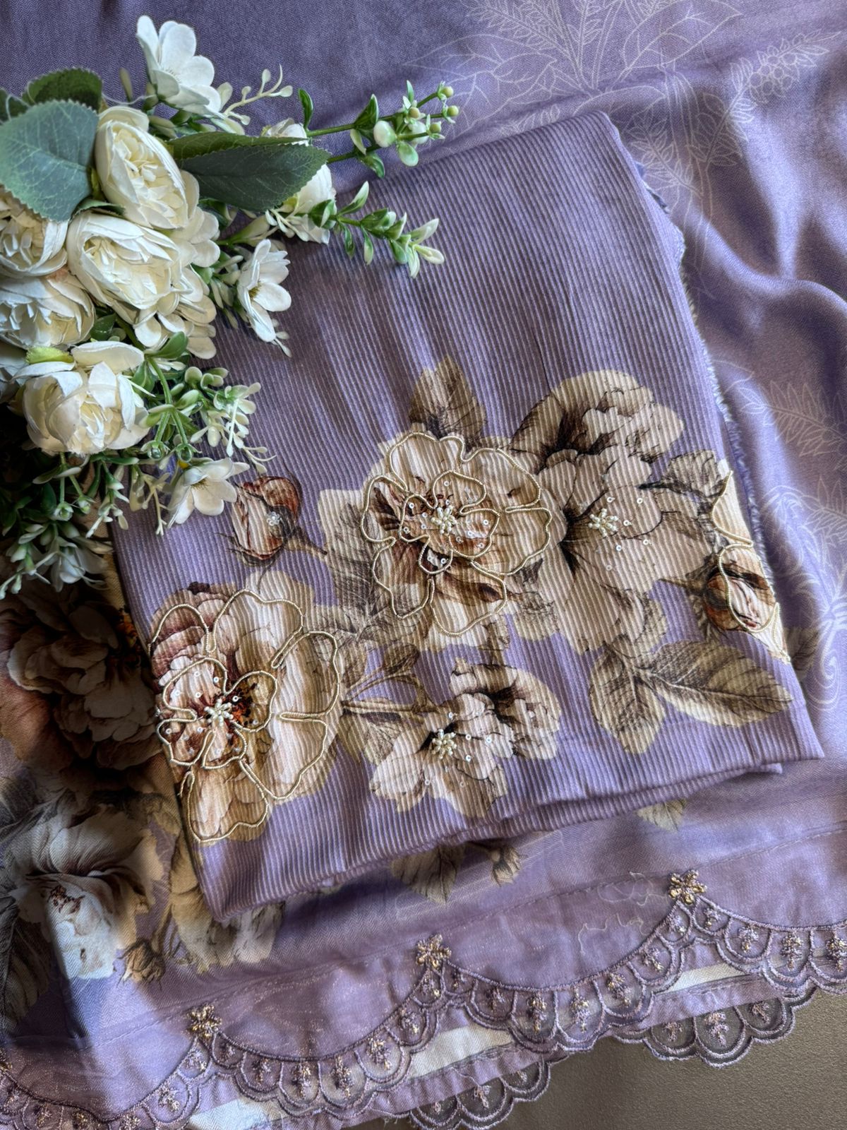 Striped pashmina Kurta