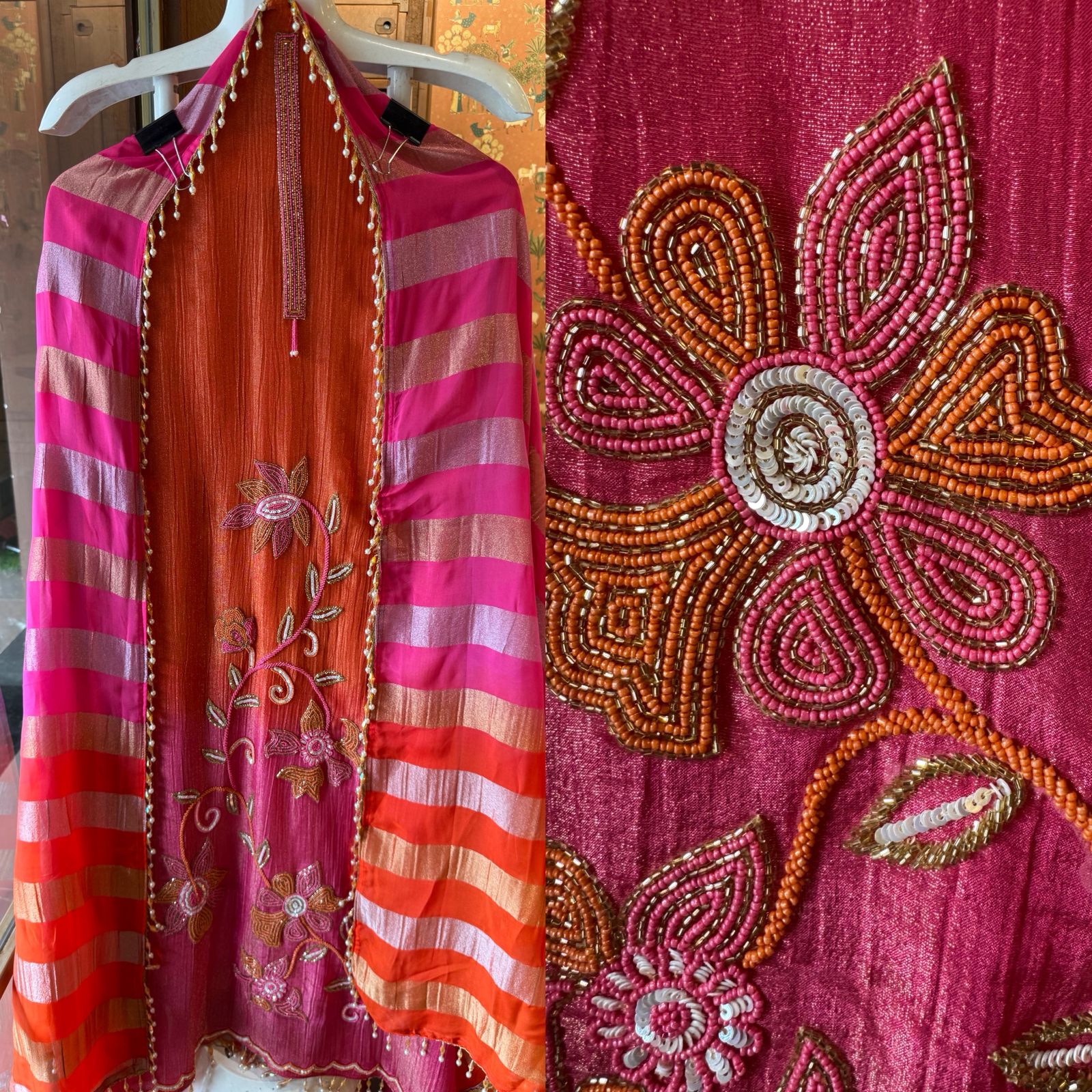 Tissue fabric Unstitched shirt