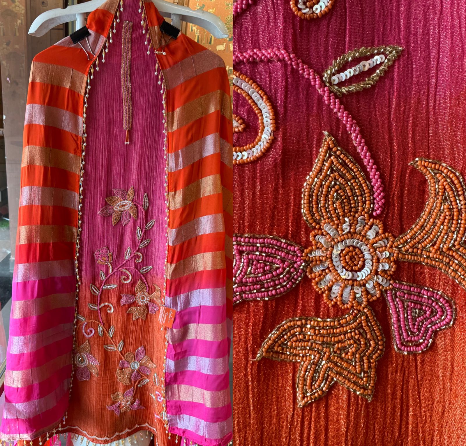 Tissue fabric Unstitched shirt