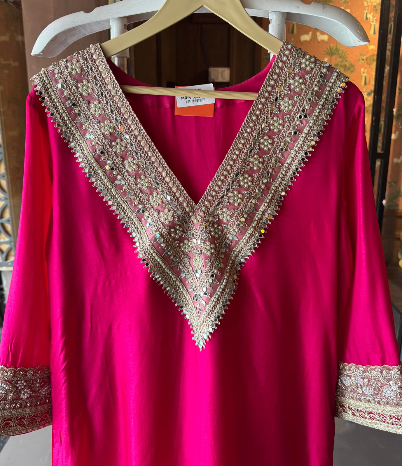 Rich fuchsia pink ethnic ensemble Outfit