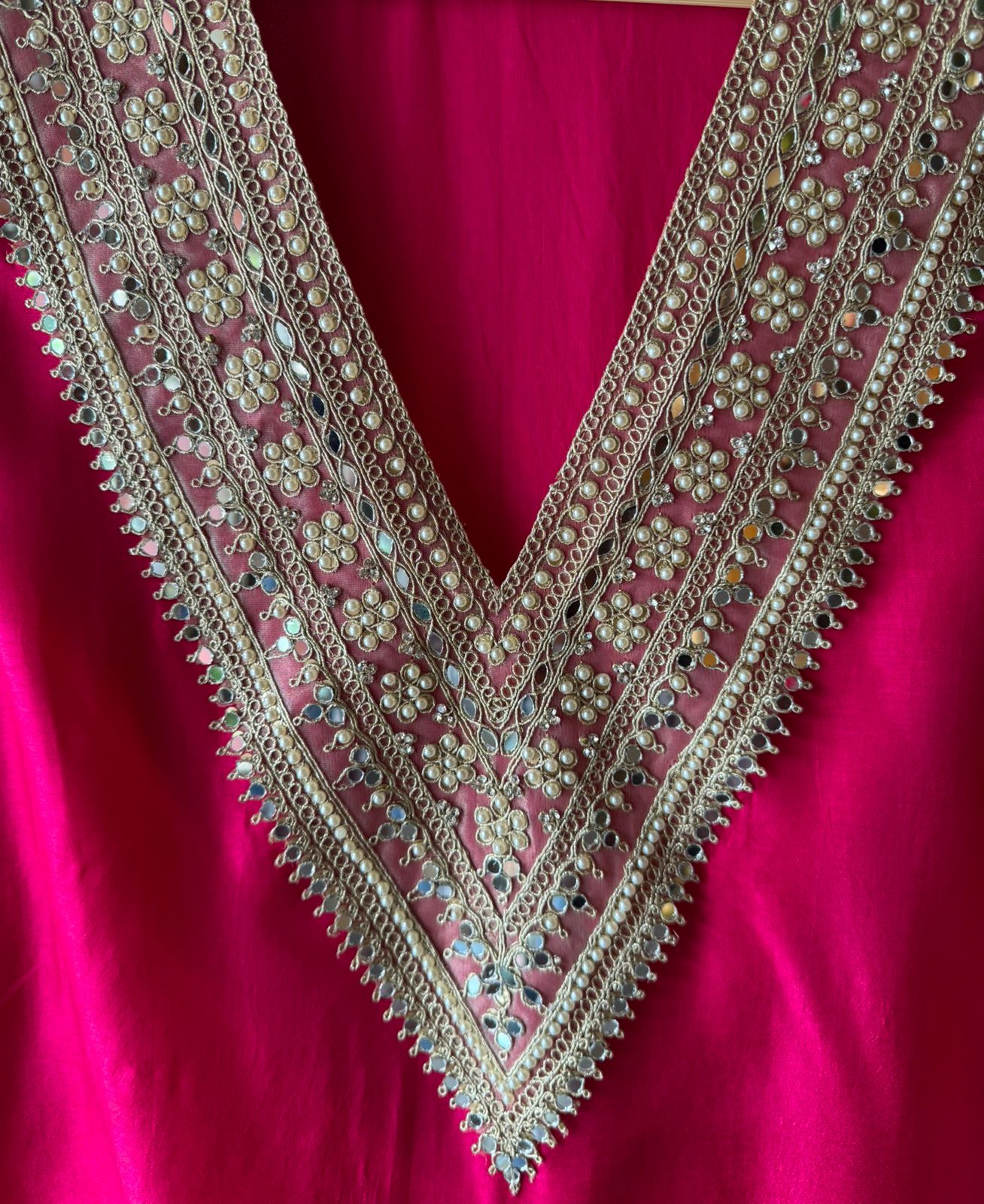 Rich fuchsia pink ethnic ensemble Outfit