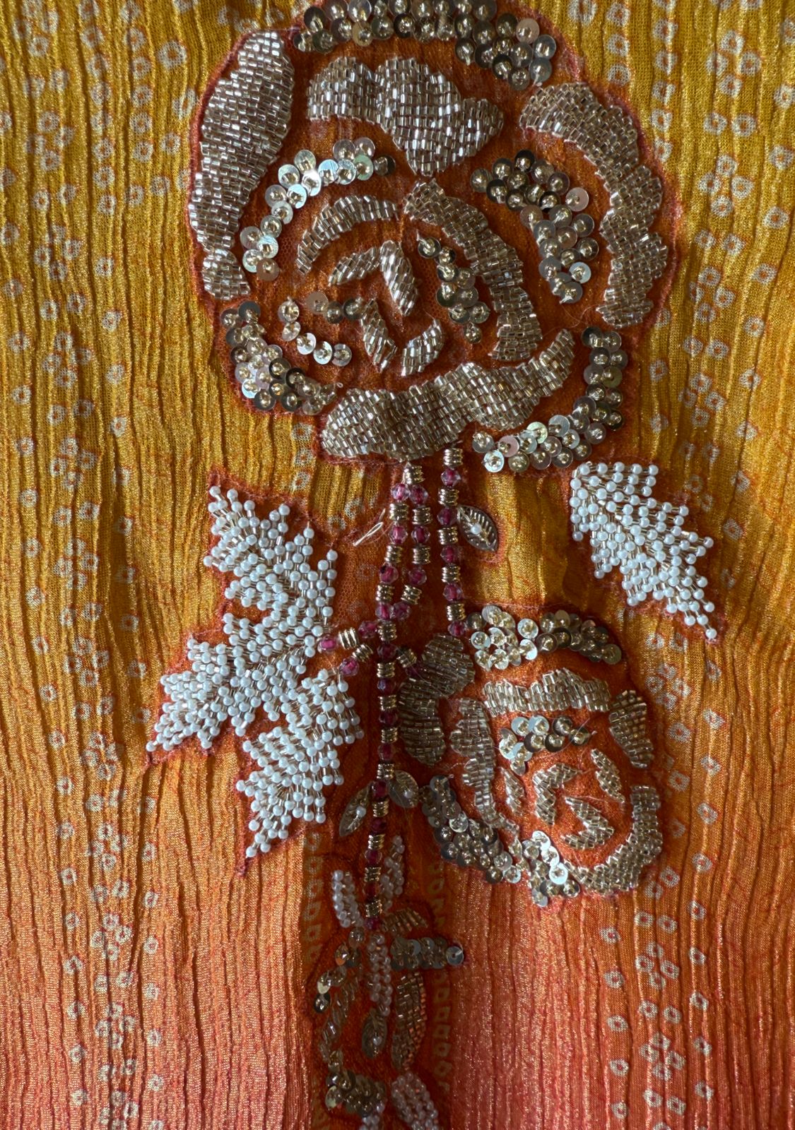 Kaftan dress featuring a vibrant ombré color