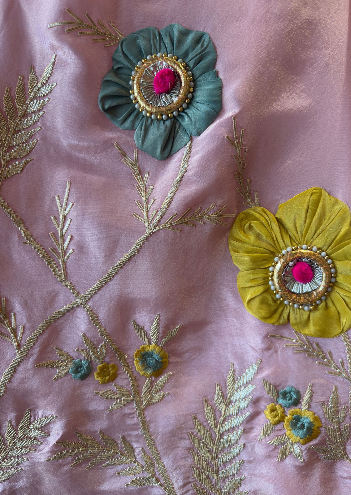 Pastel pink tissue suit