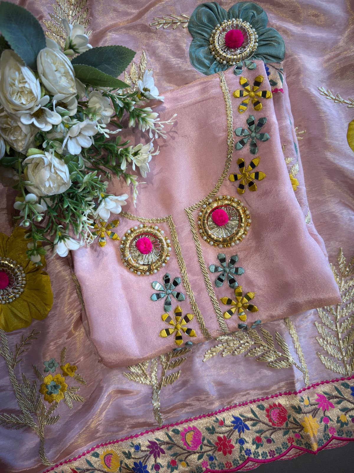 Pastel pink tissue suit