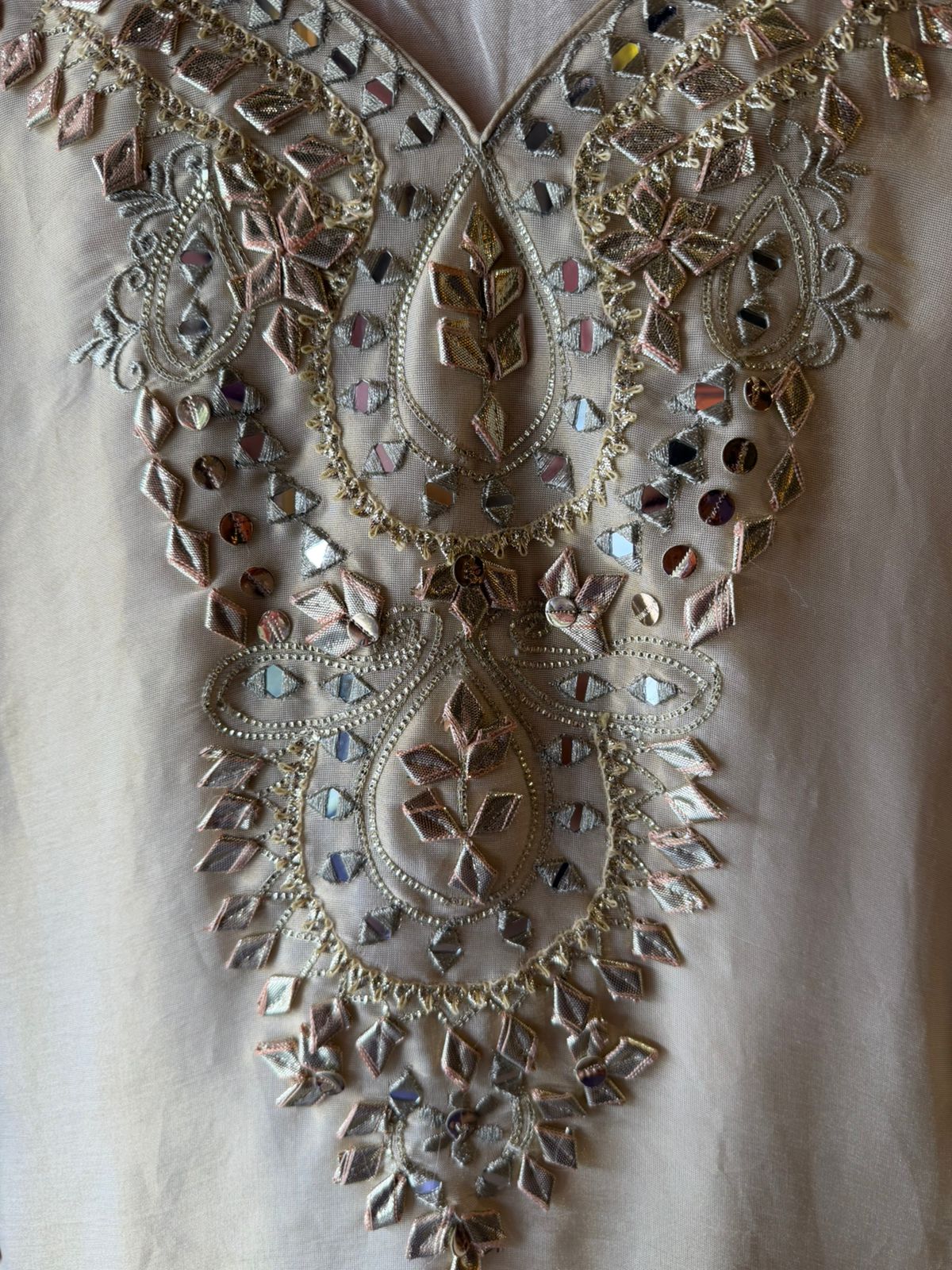 Beautiful cream-colored ethnic set