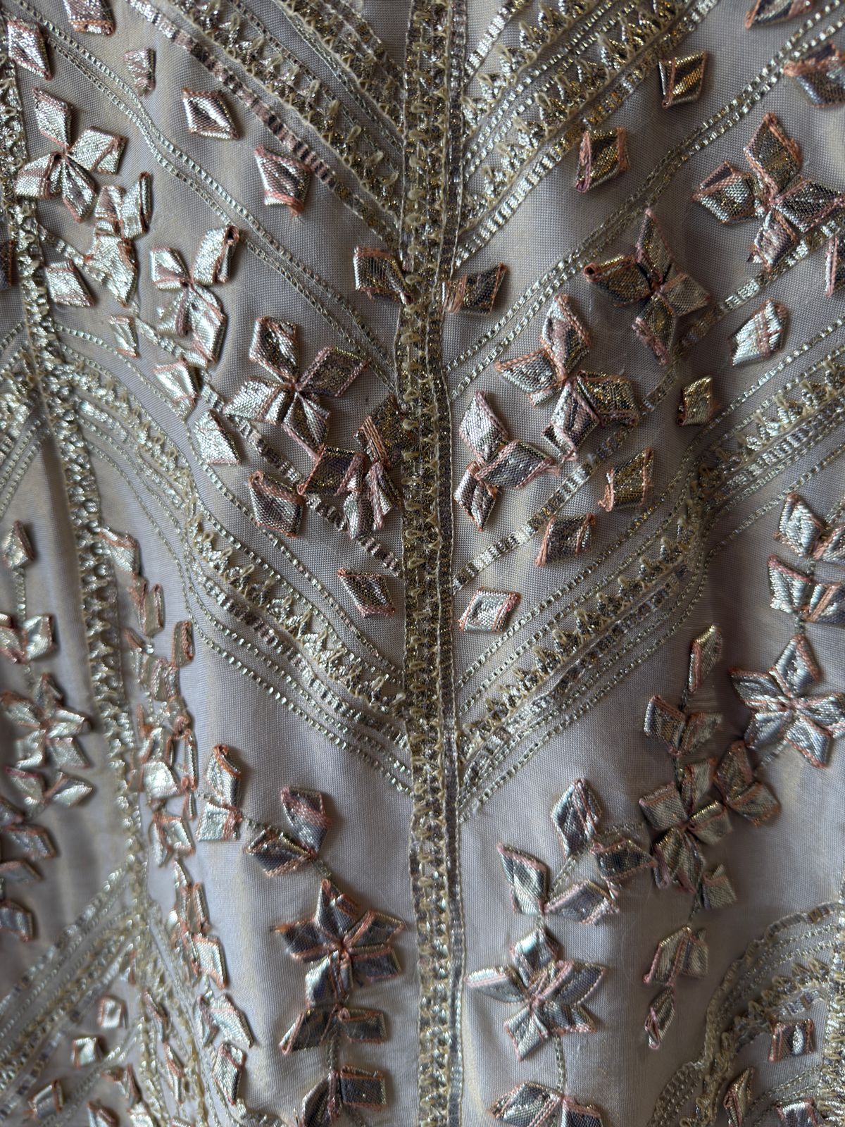 Elegant beige or off-white traditional suit