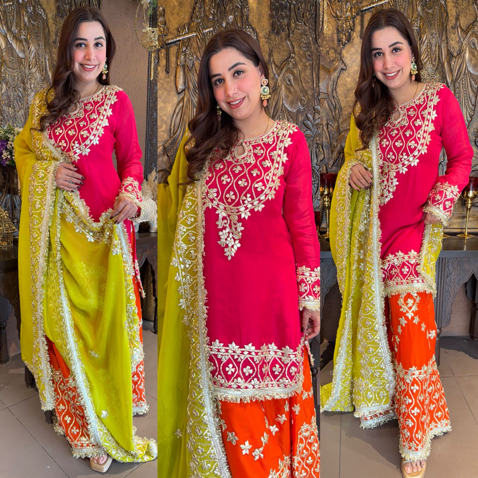 Vibrant traditional Punjabi-style outfit