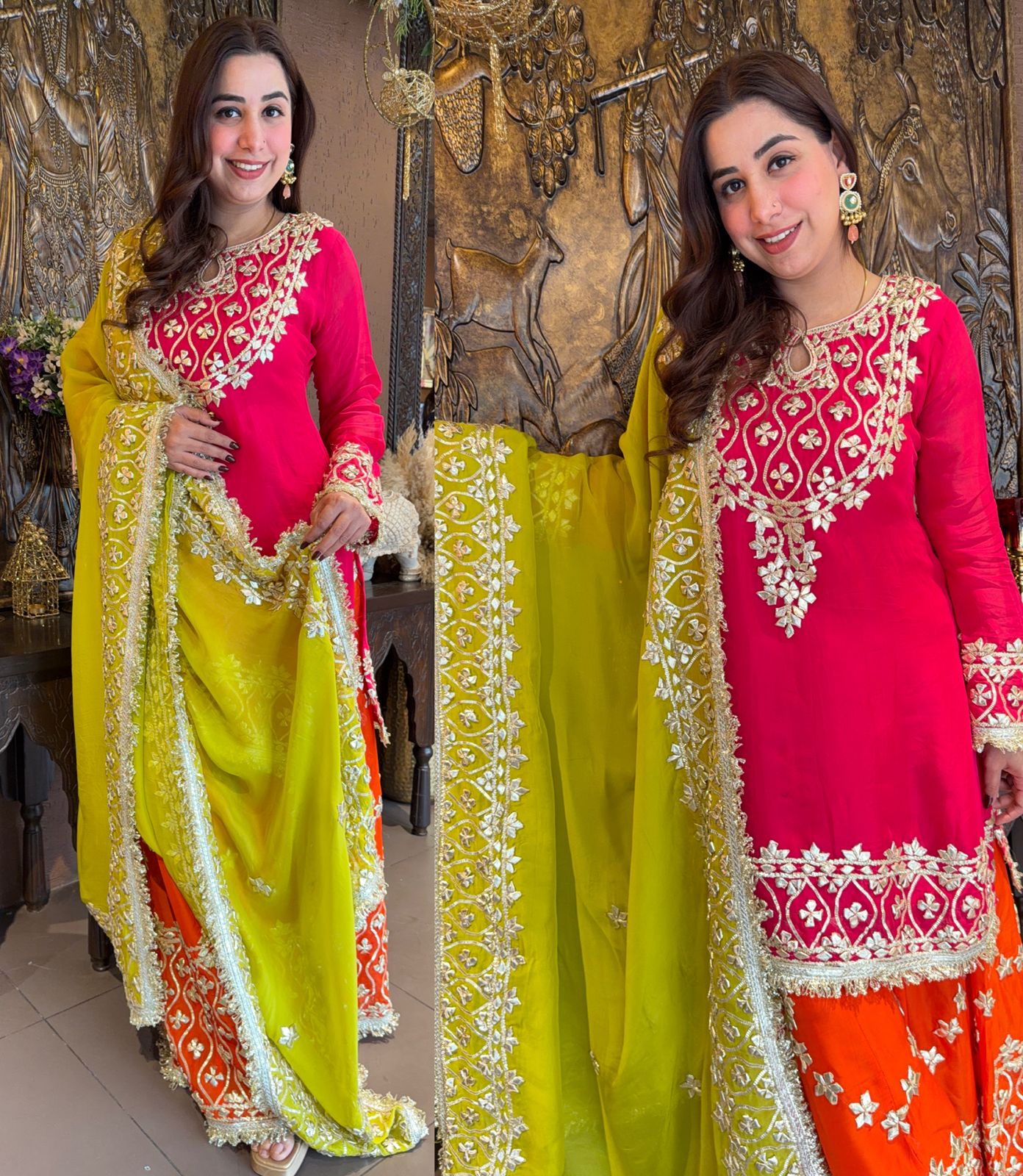 Vibrant traditional Punjabi-style outfit