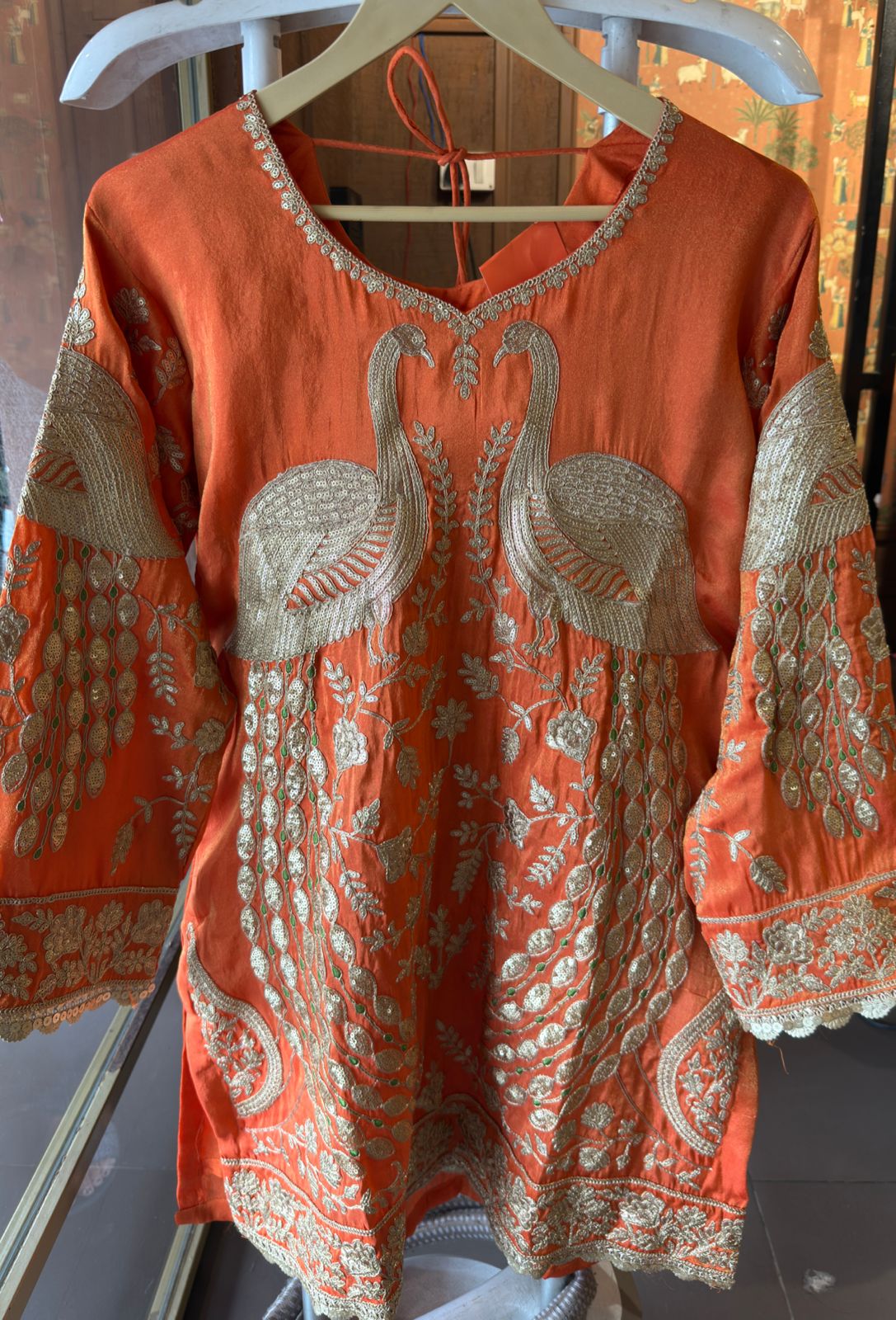Traditional Tissue shimmer kurta