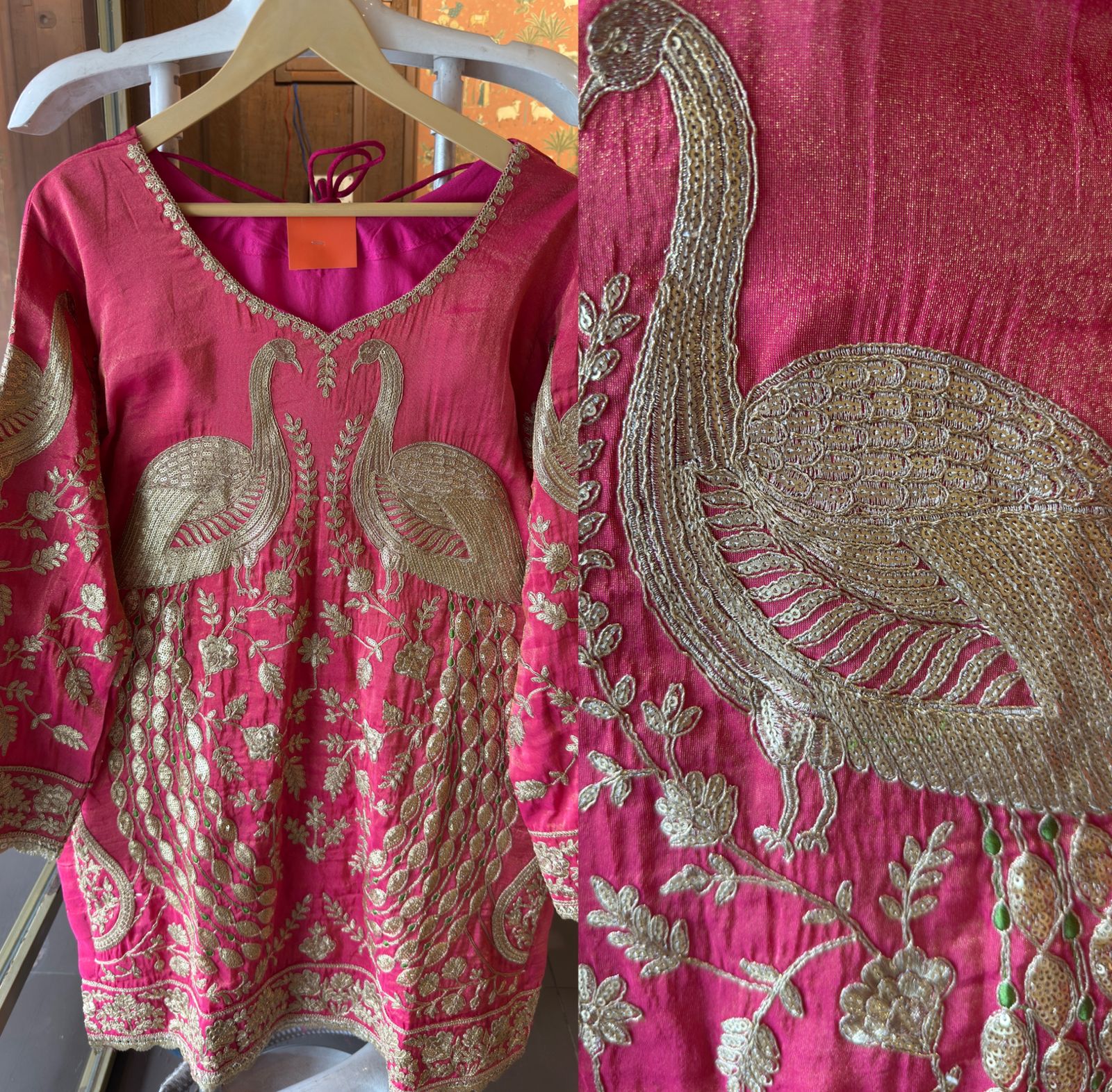 Traditional Tissue shimmer kurta