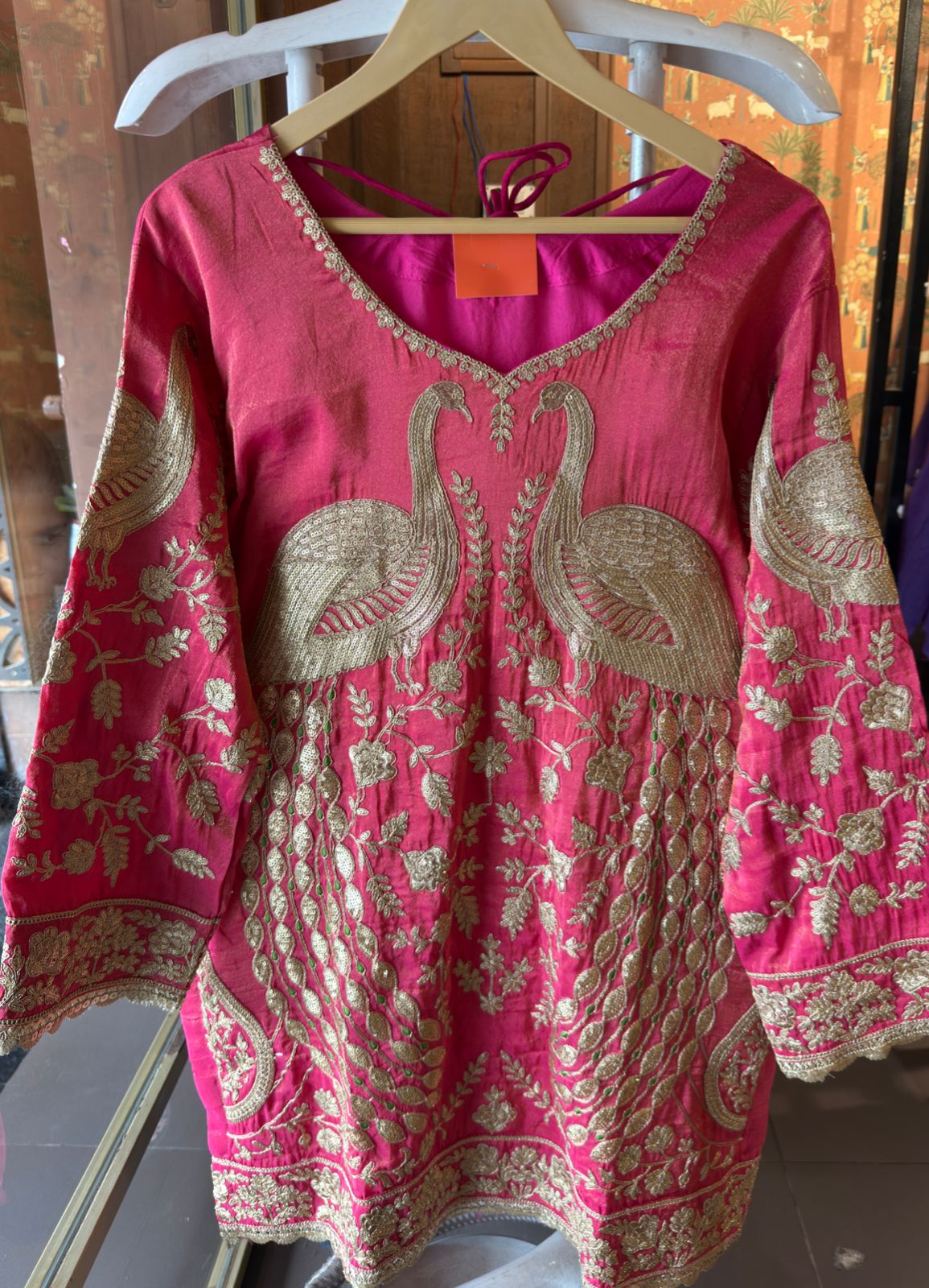 Traditional Tissue shimmer kurta
