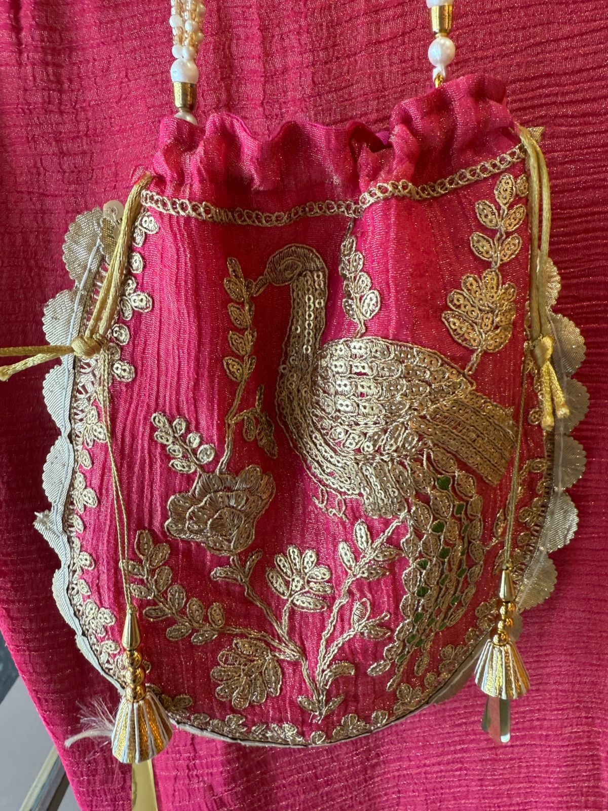 Traditional Tissue shimmer kurta