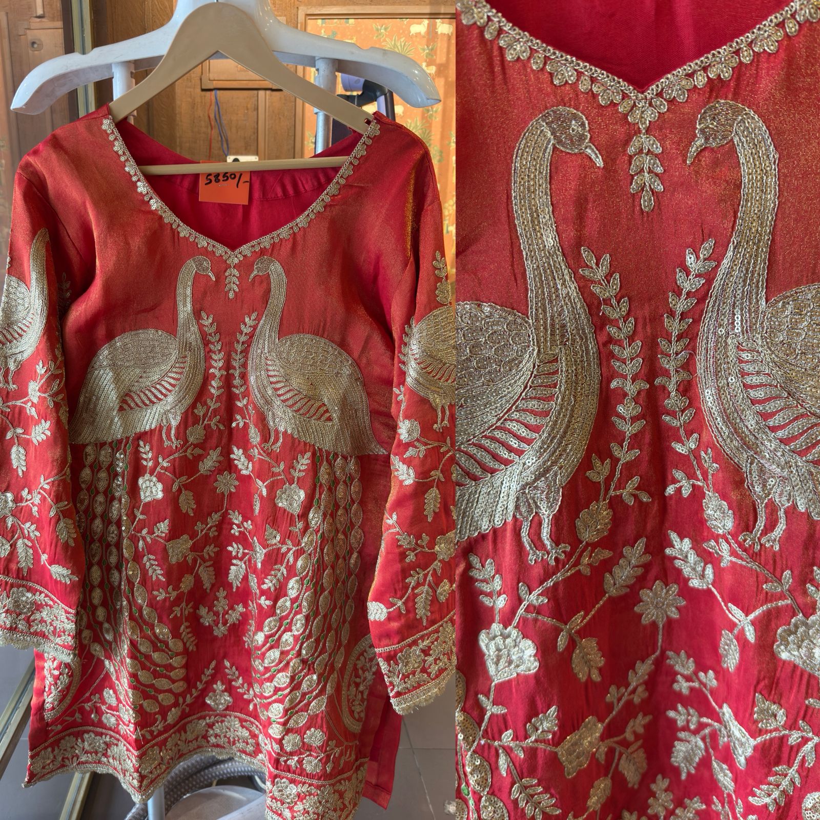 Traditional Tissue shimmer kurta
