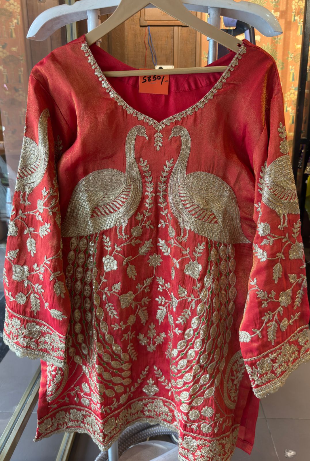 Traditional Tissue shimmer kurta