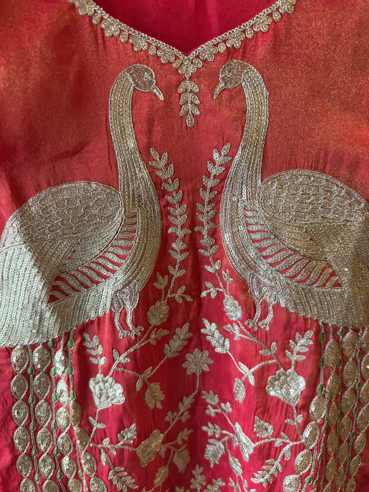 Traditional Tissue shimmer kurta