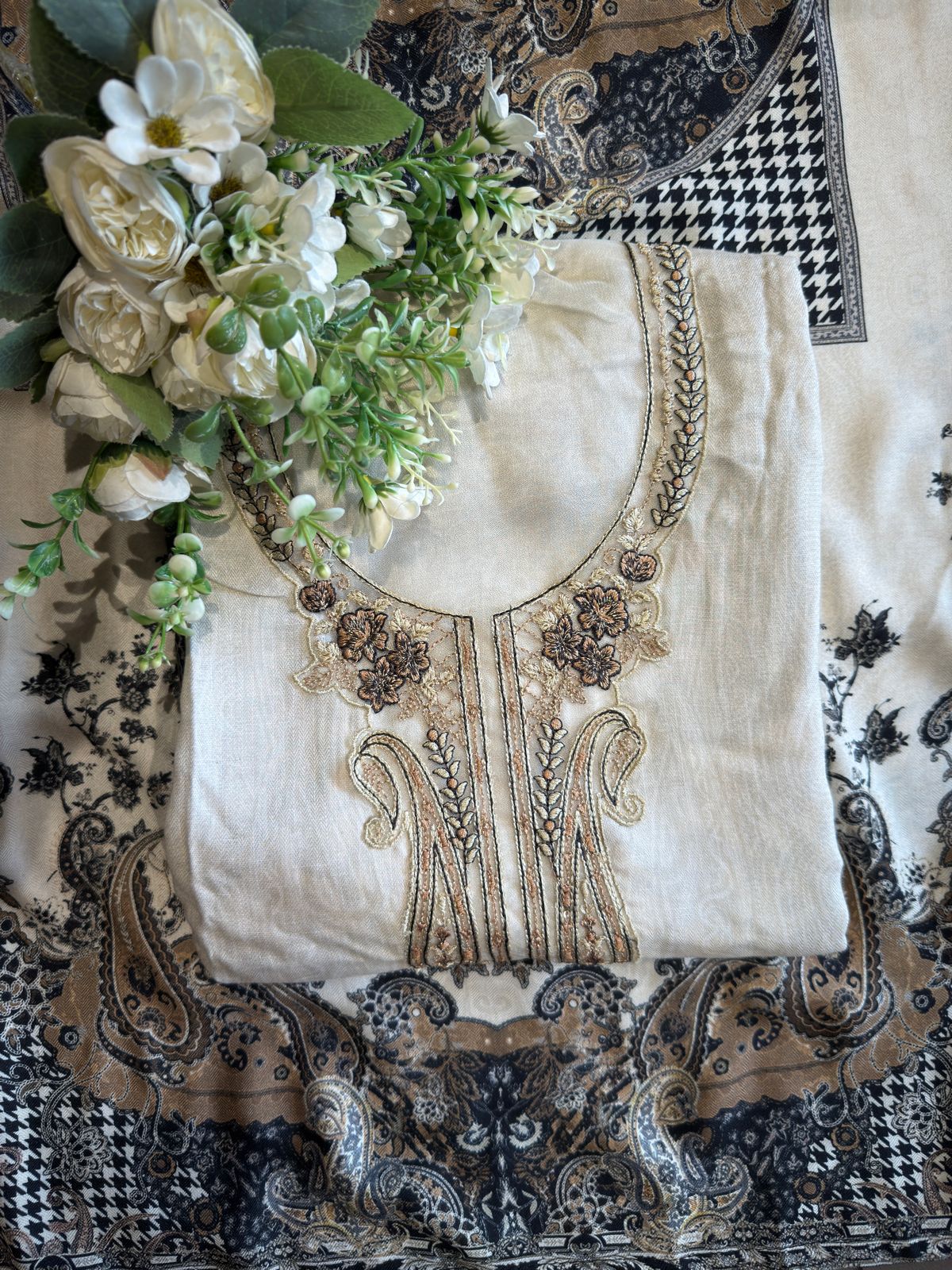 Digital printed pashmina Suits