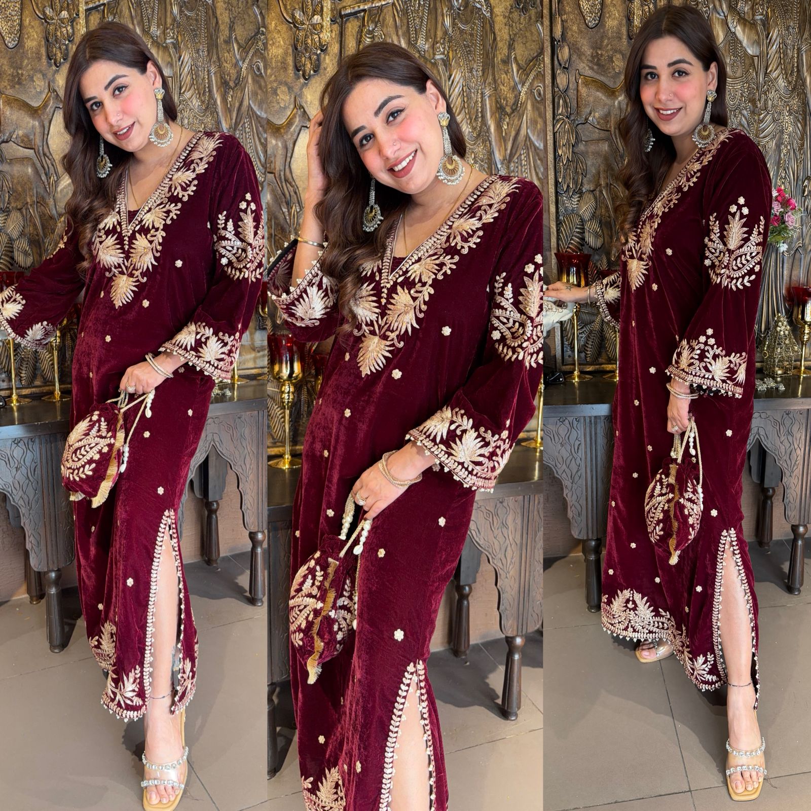 Straight Cut Velvet tunic