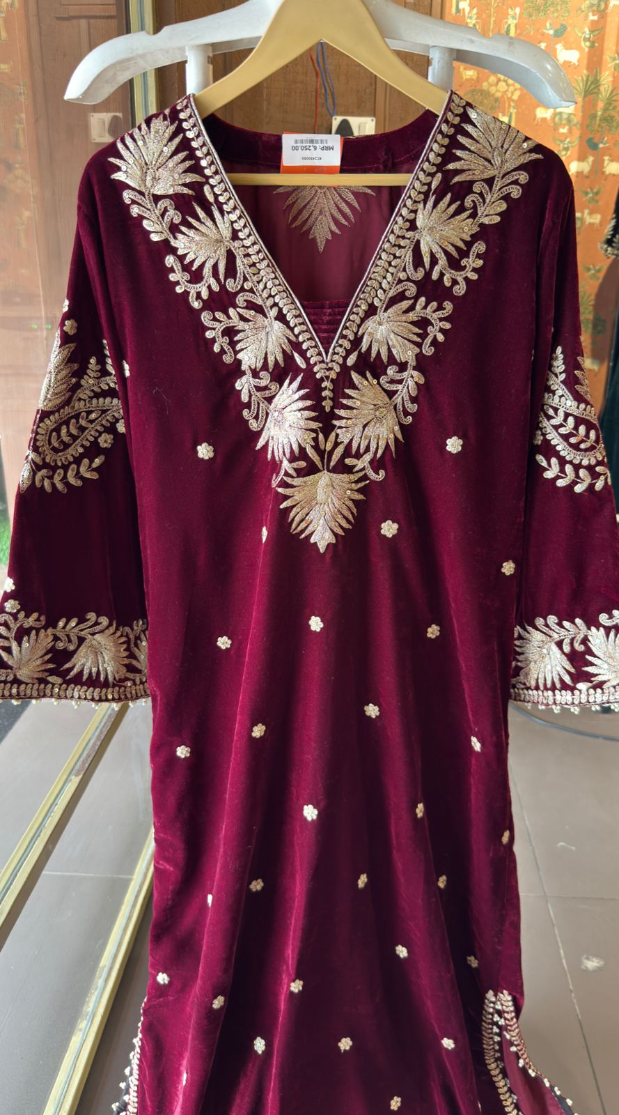 Straight Cut Velvet tunic