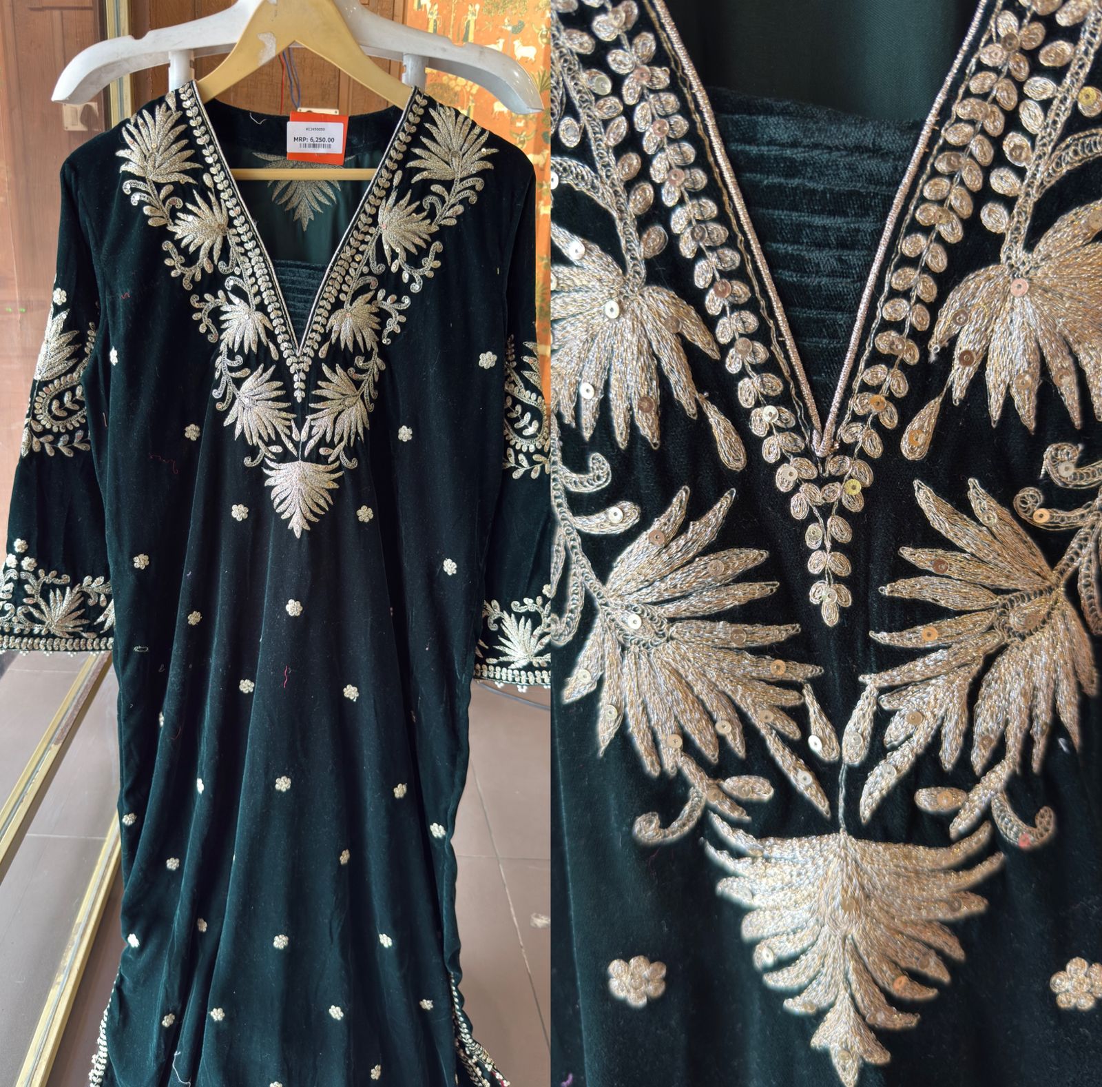 Straight Cut Velvet tunic