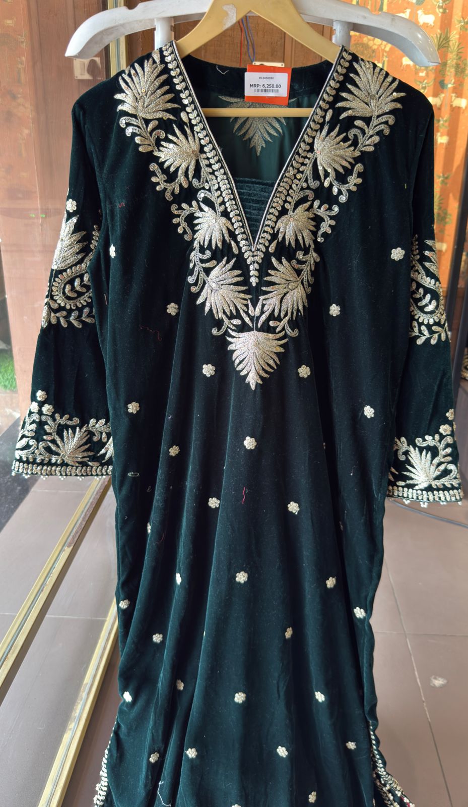 Straight Cut Velvet tunic