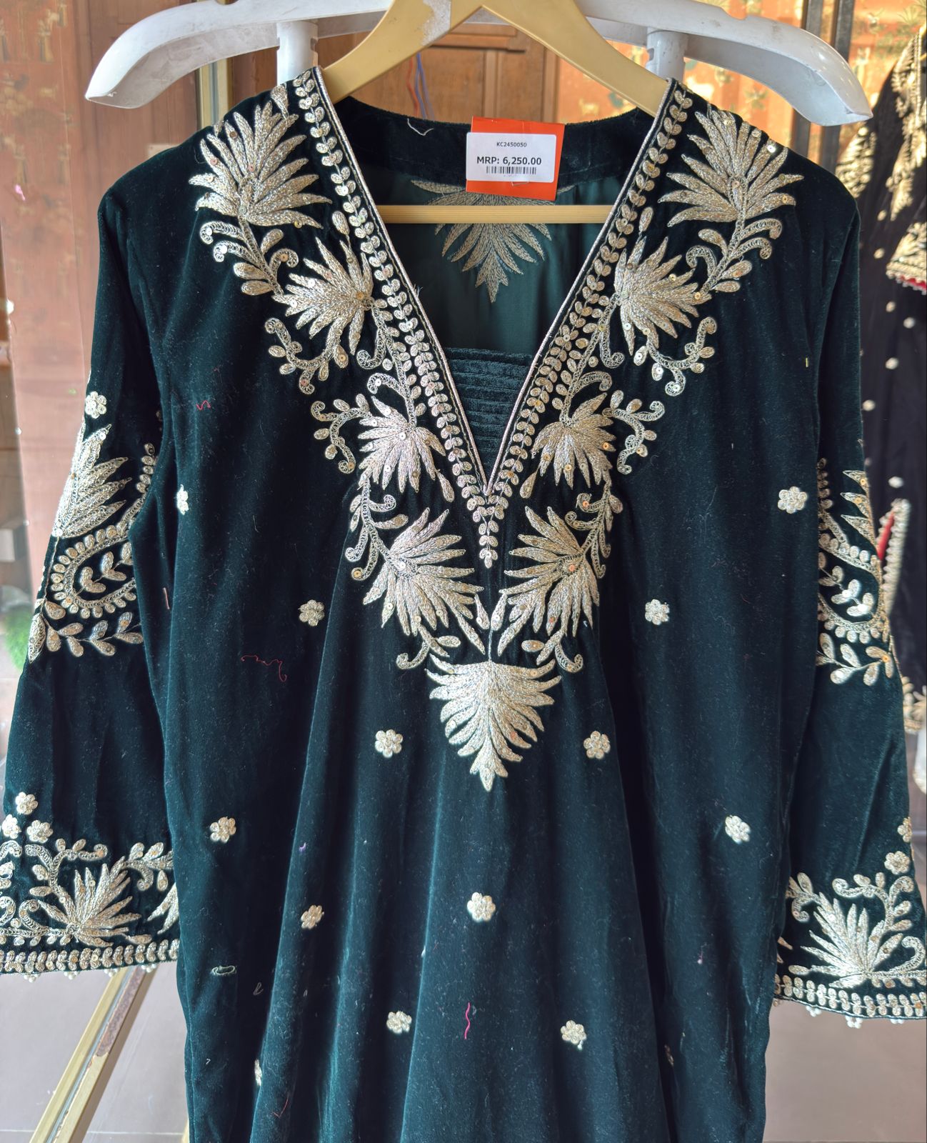 Straight Cut Velvet tunic