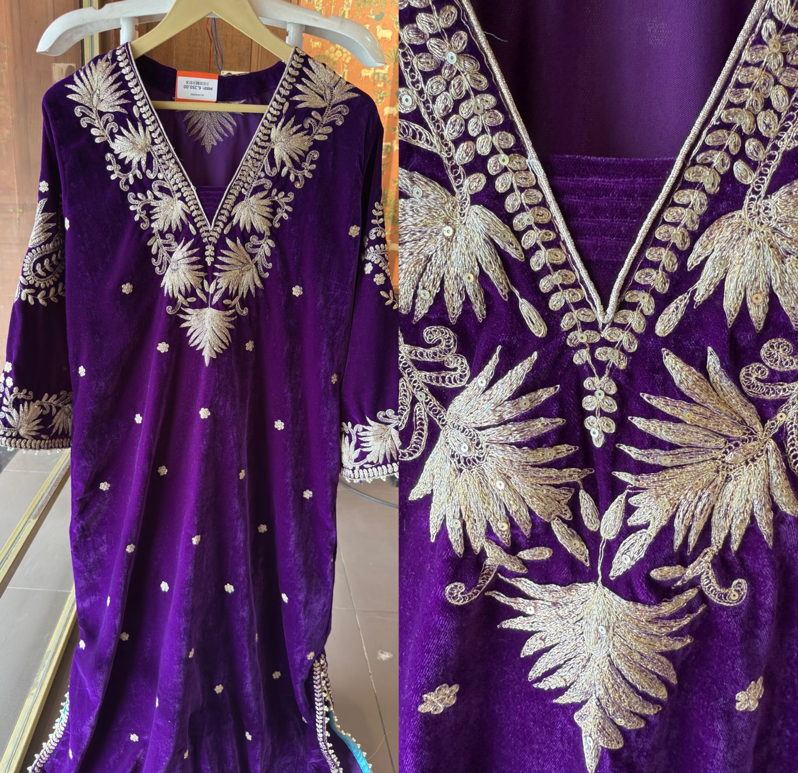 Straight Cut Velvet tunic