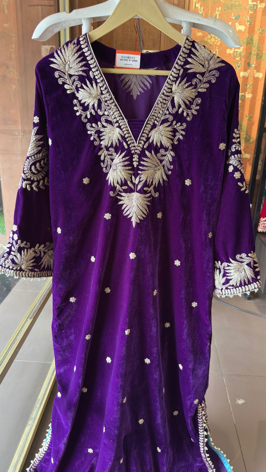 Straight Cut Velvet tunic