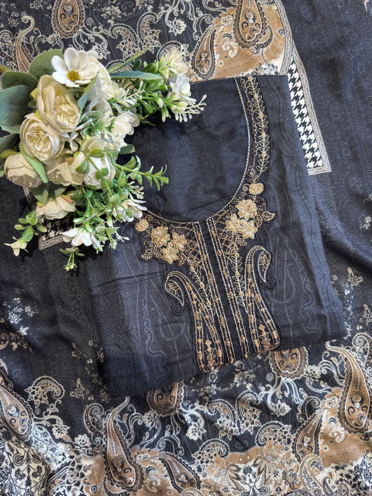 Digital printed pashmina Suits