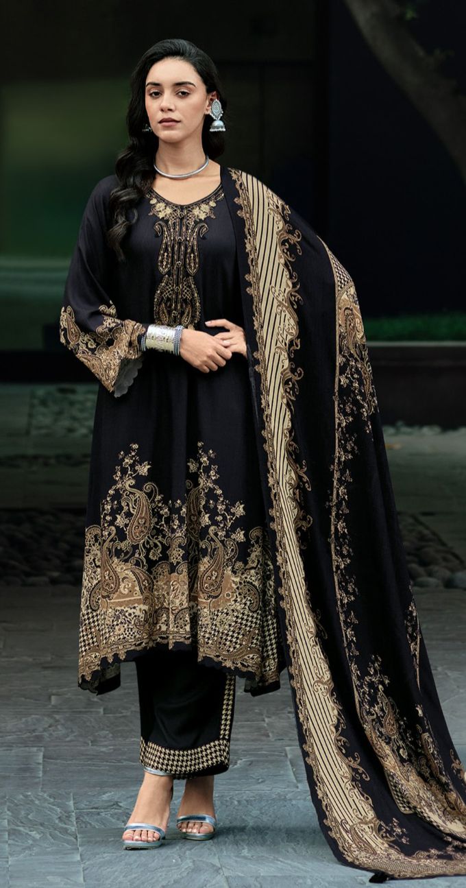 Digital printed pashmina Suits