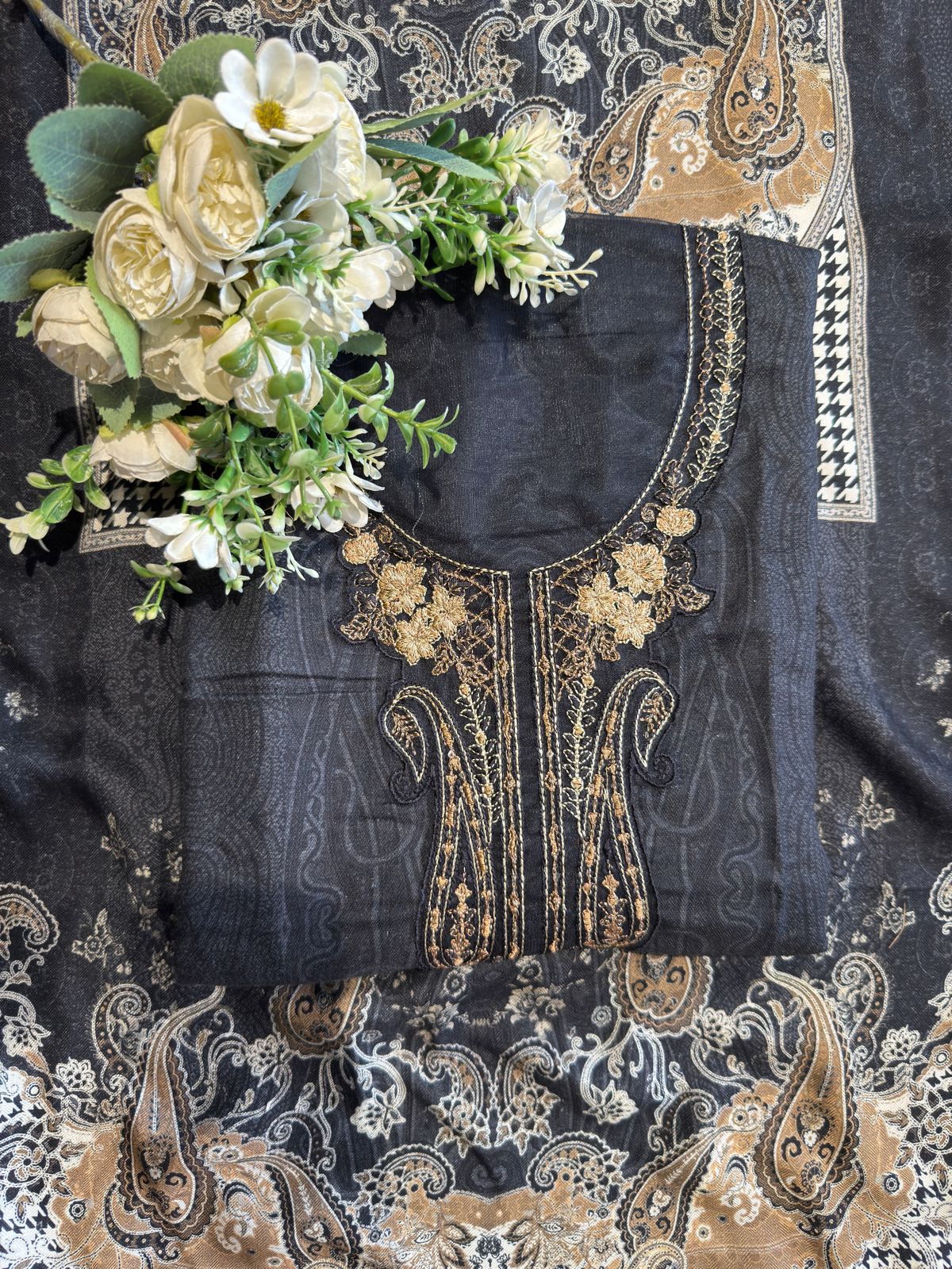 Digital printed pashmina Suits