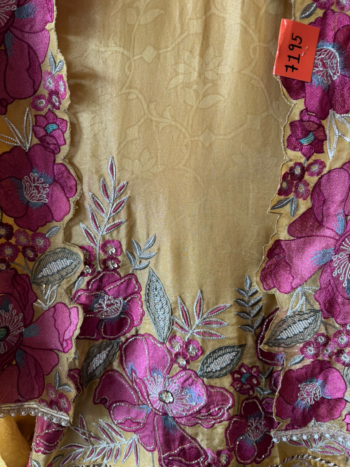 Shimmer self weaved unstitched shirt