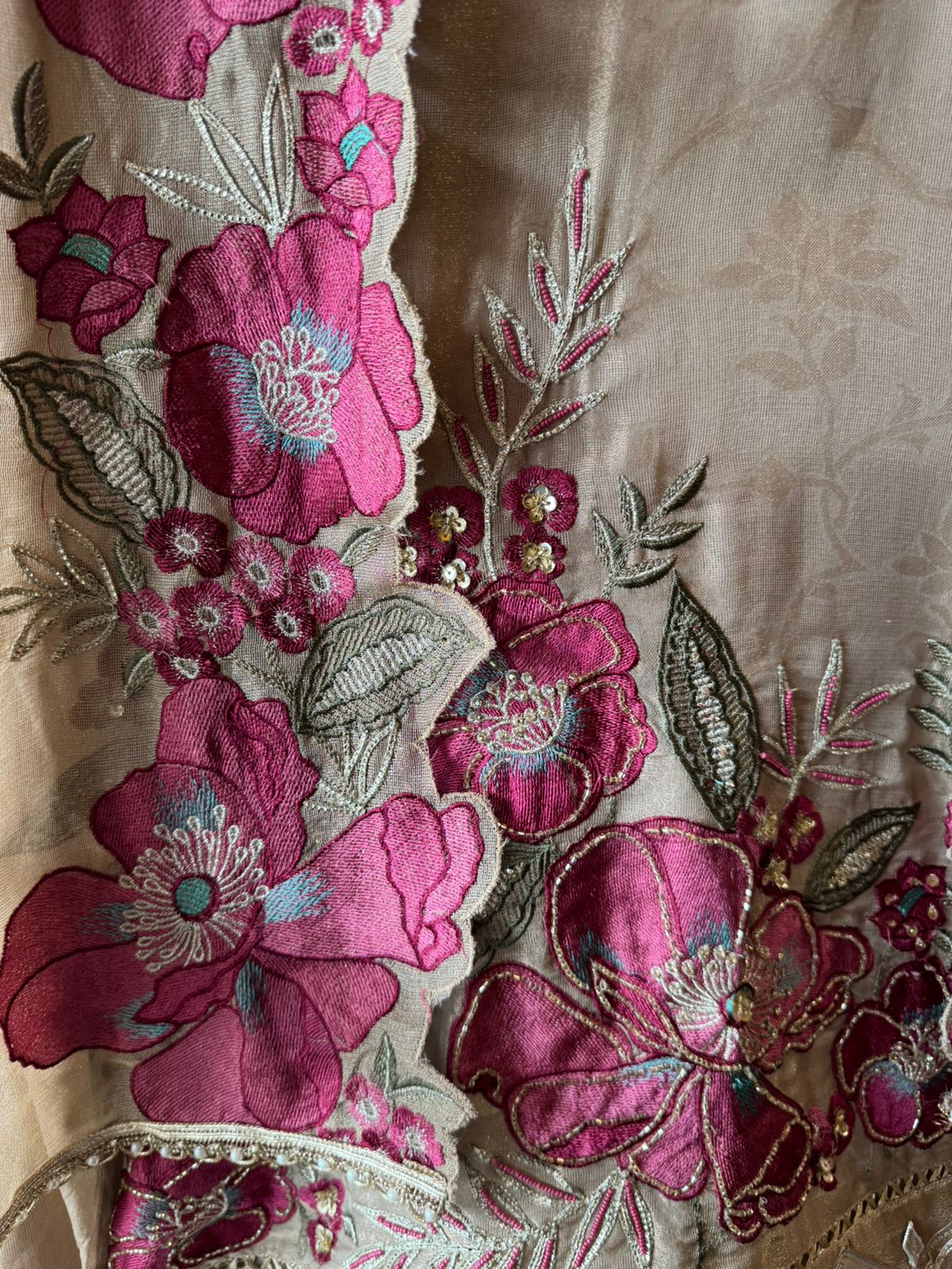 Shimmer self weaved unstitched shirt