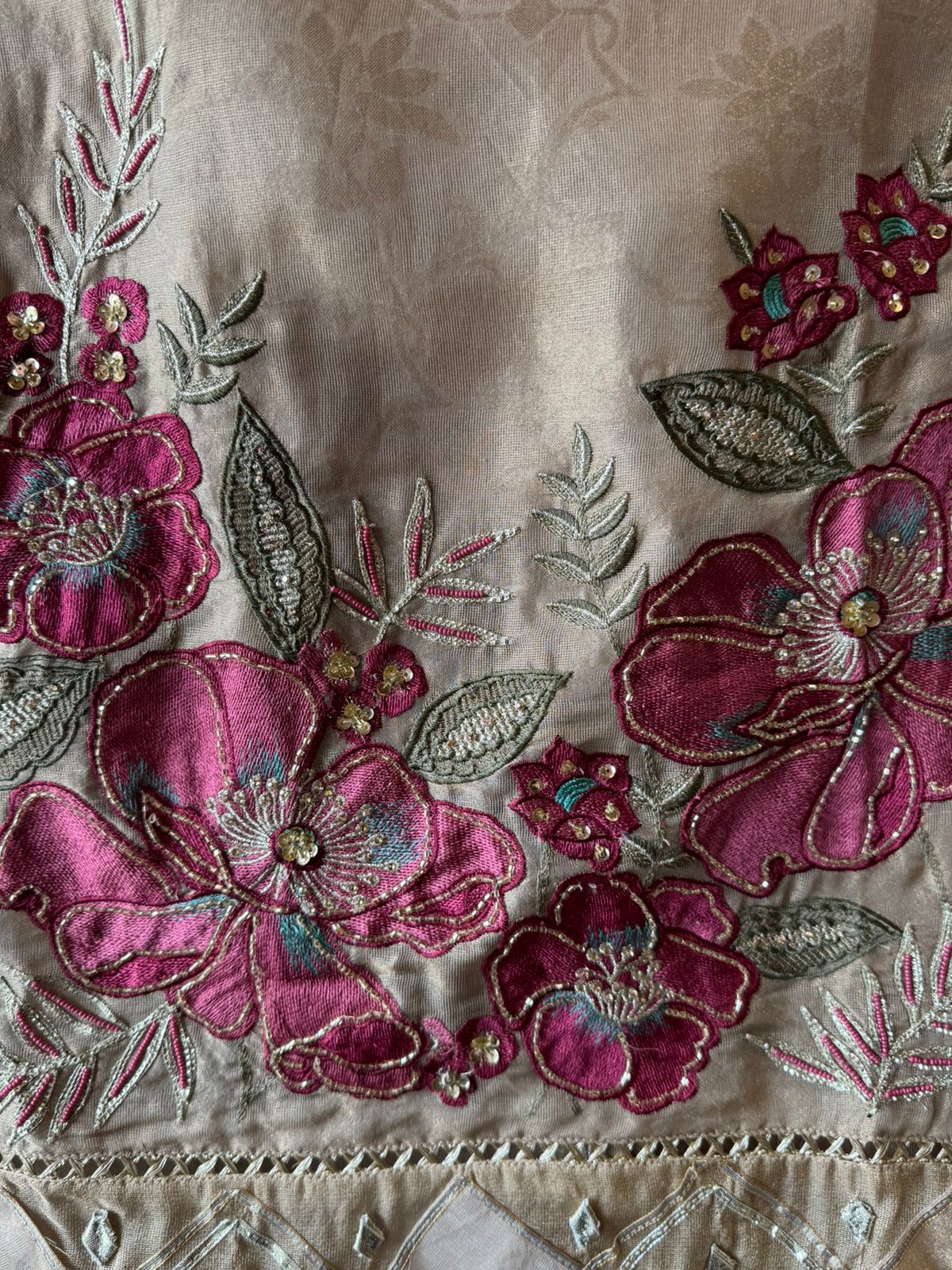 Shimmer self weaved unstitched shirt