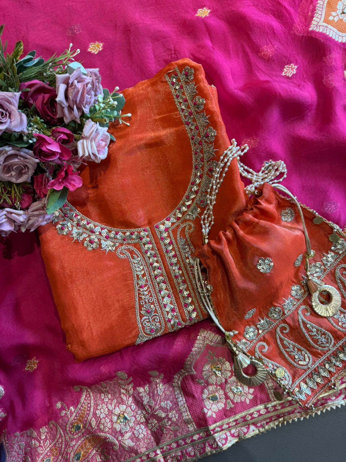 Pure 100% soft  tissue Unstitched shirt