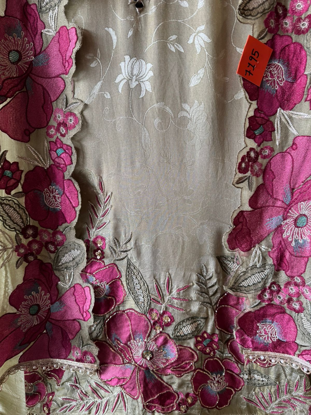 Shimmer self weaved unstitched shirt