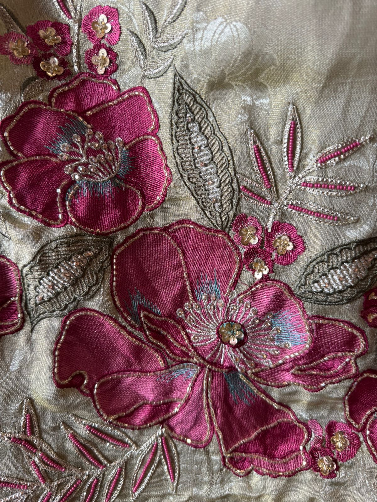 Shimmer self weaved unstitched shirt