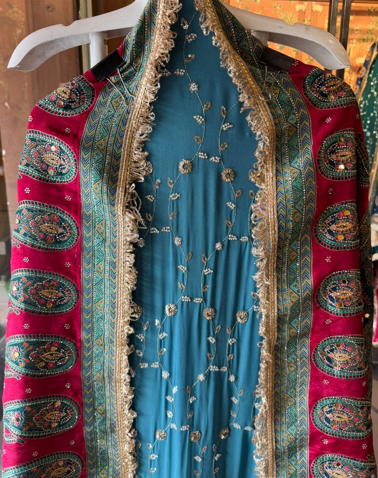 heavily embellished ethnic suit