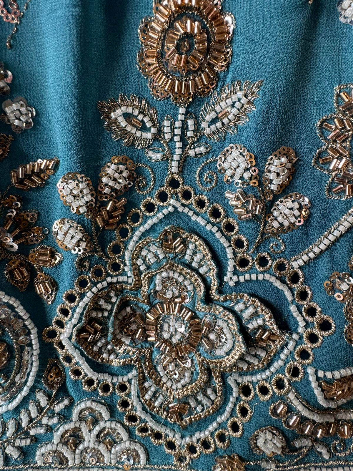 heavily embellished ethnic suit